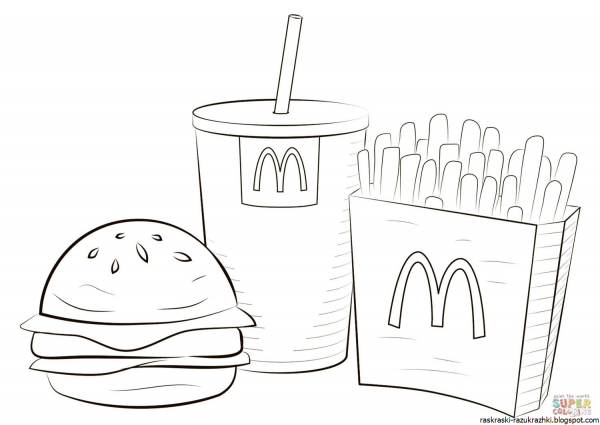 Раскраска макдональдс