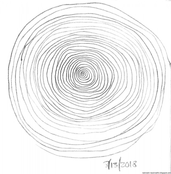 Портрет спиральной линией спираль