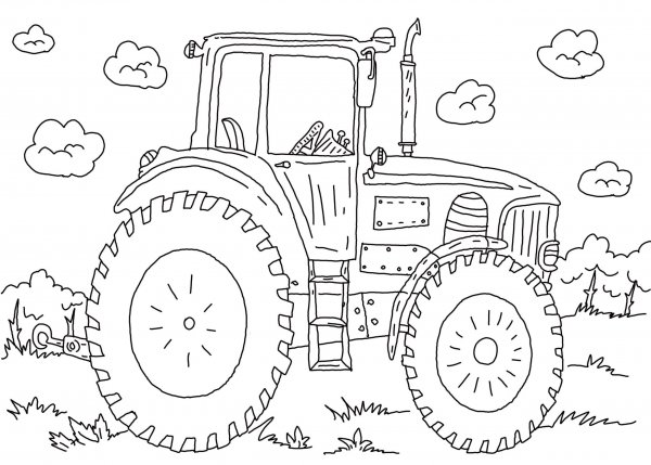 Трактор МТЗ 52 раскраска