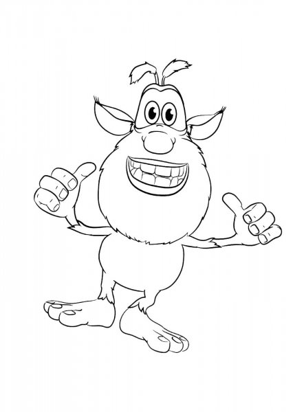 Раскраска Буба Домовенок