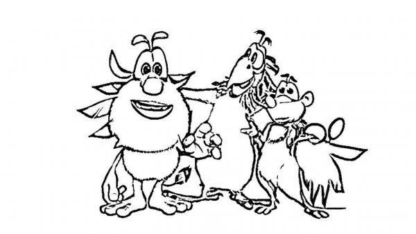 Буба и Лула раскраска