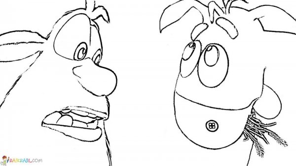 Раскраска Буба Домовенок