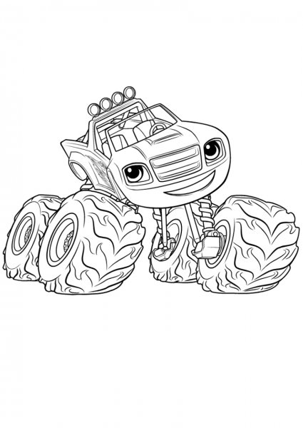 Раскраска монстр трак Вспыш