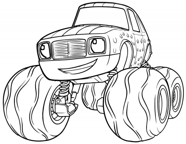 Раскраска монстр трак Вспыш