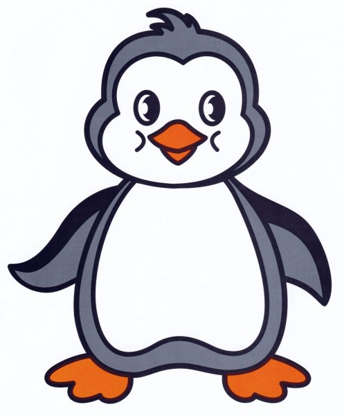 Пингвин раскраска