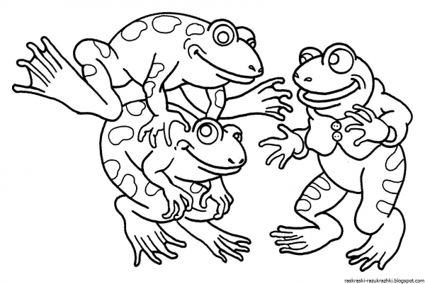 Лягушонок раскраска для детей