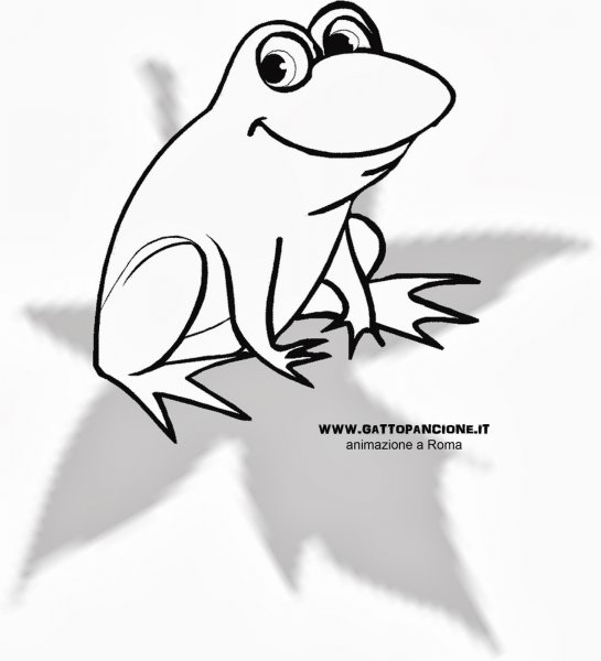 Лягушка картинка для детей раскраска