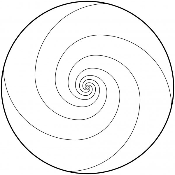 Раскраска по спирали