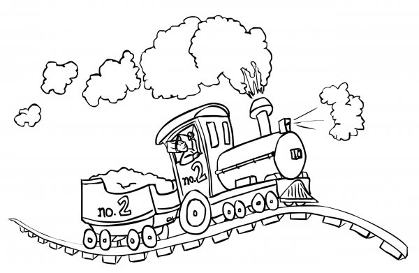 Раскраска поезд