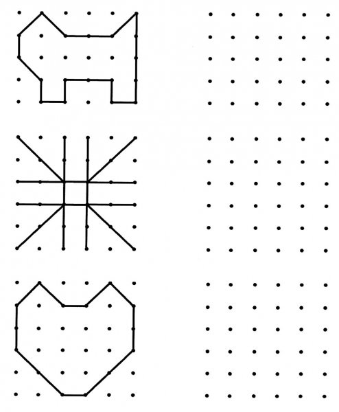 Скопируй фигуры по точкам