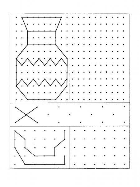 Копирование рисунка по точкам для детей