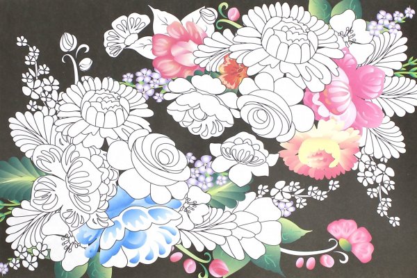 Жостовская роспись раскраска