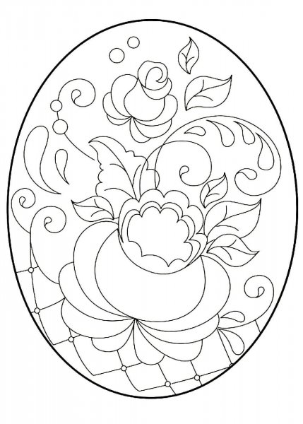 Жостово роспись шаблон