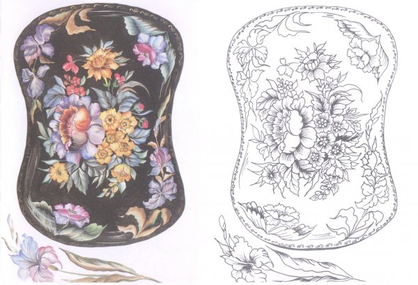 Хохлома раскраска