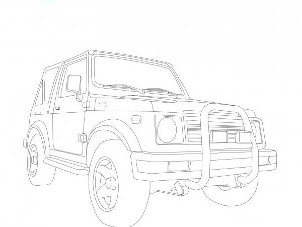 Раскраска Сузуки Джимни