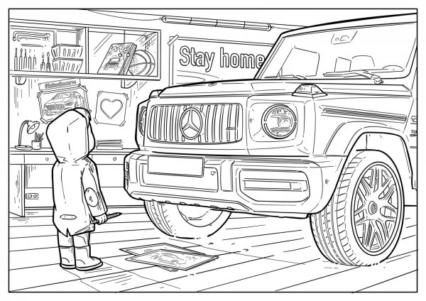 Раскраски машины Гелик