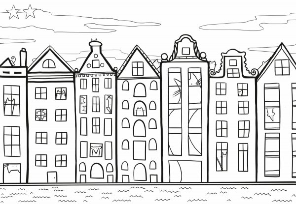 Раскраска город