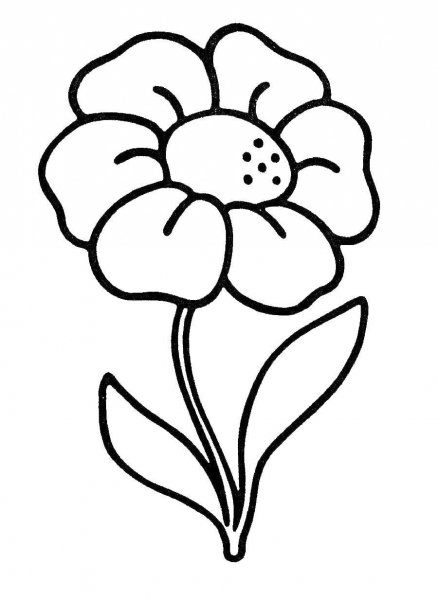 Цветочек раскраска для малышей