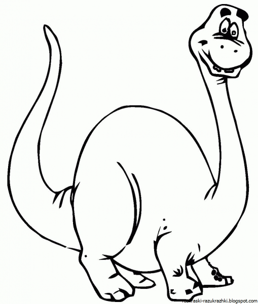 Рисунки динозавров для раскраски