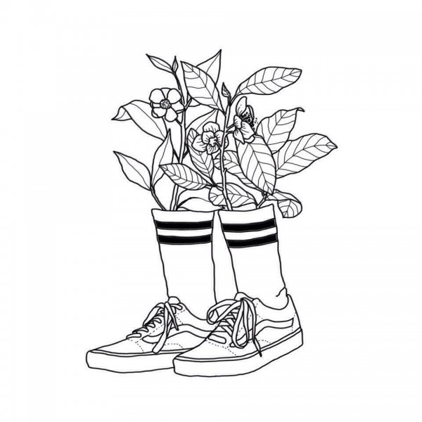 Рисунки для срисовки в скетчбук черно белые