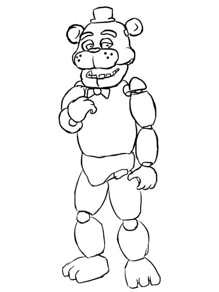 Фредди АНИМАТРОНИК раскраска