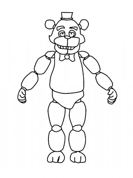 ФНАФ 5 Фредди раскраска