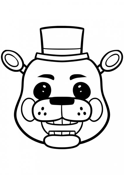 Раскраски Фредди АНИМАТРОНИКИ маска