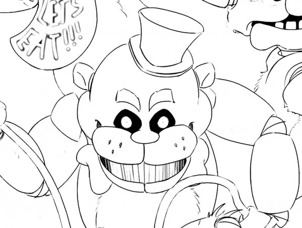 Раскраски АНИМАТРОНИКОВ Фредди фазбер