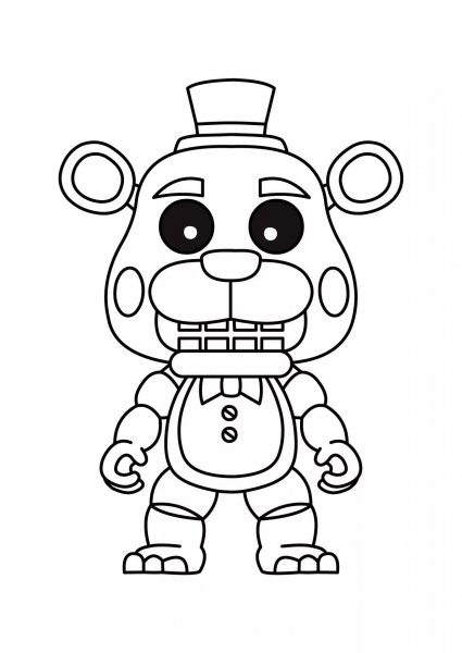 Раскраски ФНАФ 5 фантайм Фредди