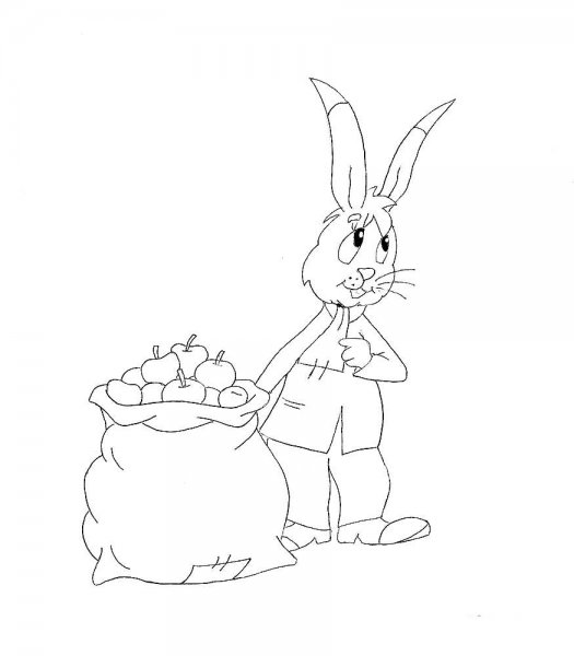 Иллюстрации к сказке Сутеева мешок яблок раскраска