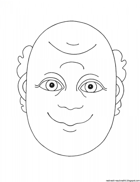 Макет лица для рисования