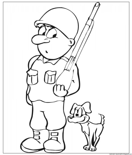 Военные раскраски для детей