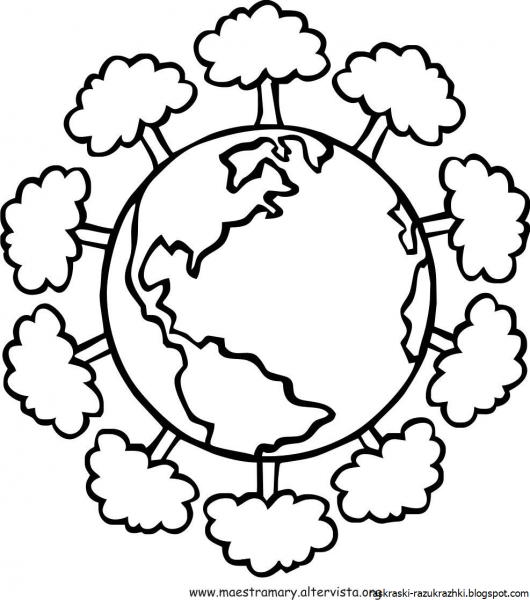 Экология планеты раскраска
