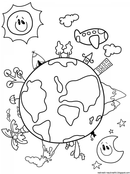 Раскраски экология для дошкольников