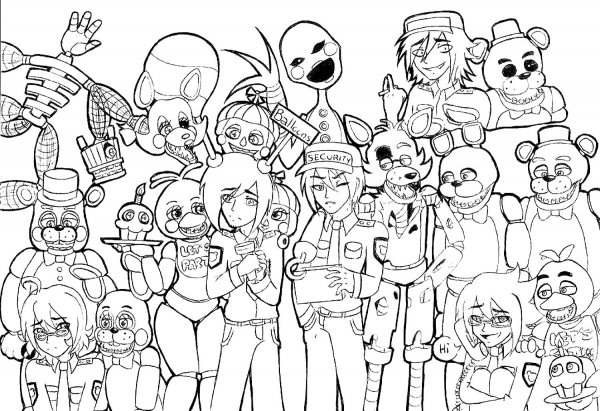 АНИМАТРОНИКИ раскраски ФНАФ 7