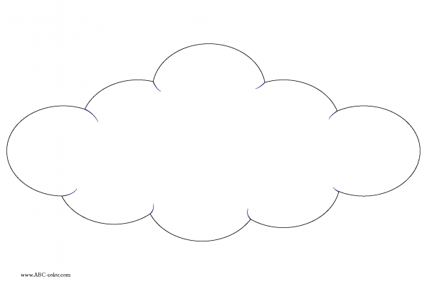 Раскраска облачко для детей