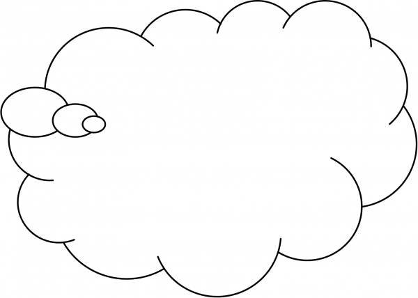 Облако раскраска