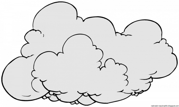 Облака раскраска для детей