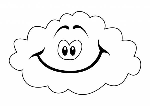 Тучка раскраска для детей