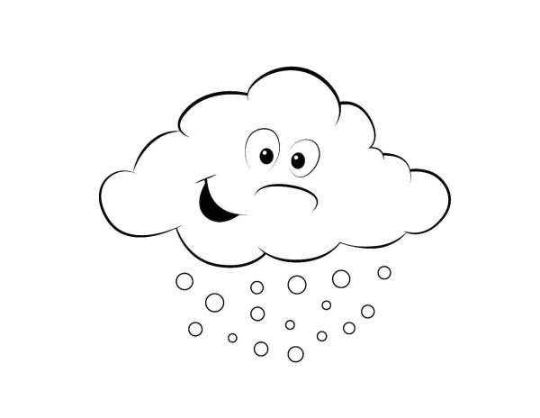 Тучка раскраска для детей