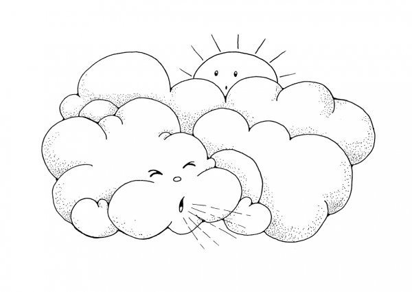 Облако раскраска