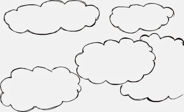 Облачко шаблон для вырезания