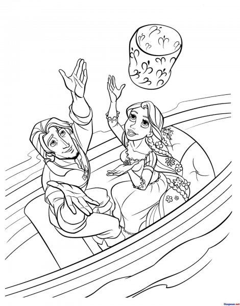 Раскраска принцесса Рапунцель