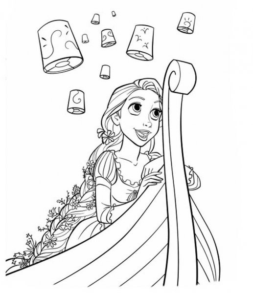 Раскраска Ариэль и Рапунцель