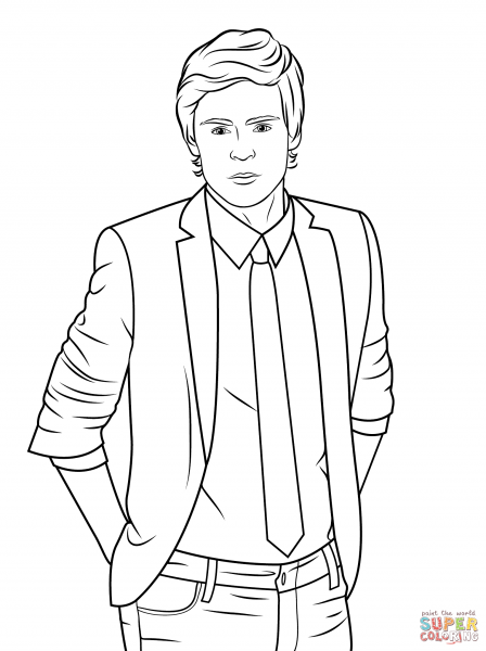 Мужской портрет раскраска