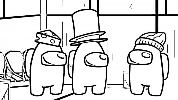 Картинки раскраски амонг АС игра