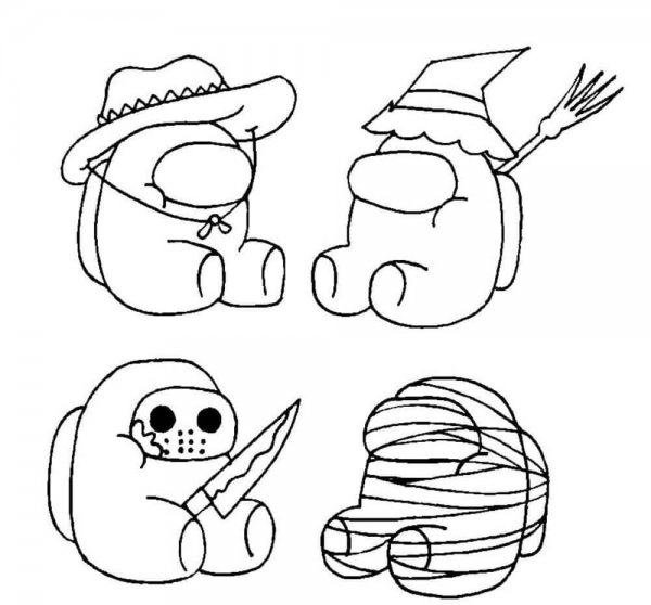 Персонаж из амонг АС раскраска