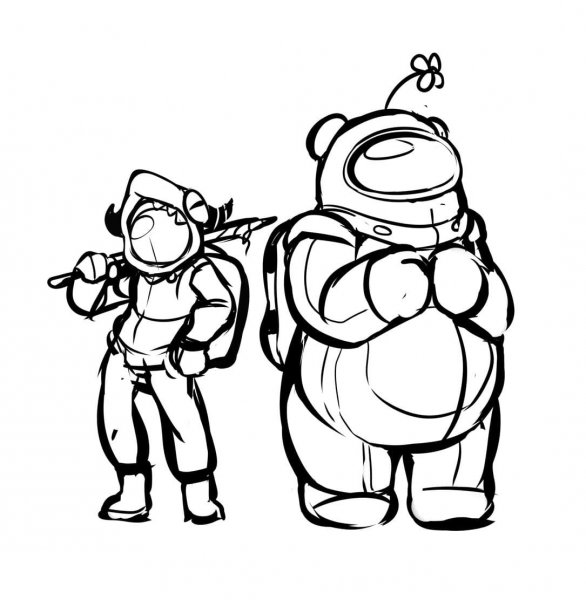 Раскраска амонг АС