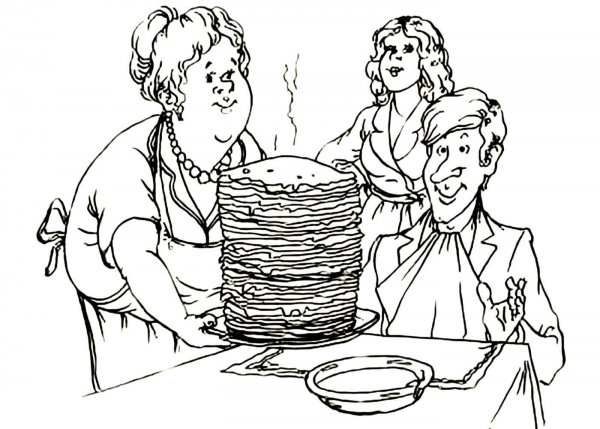 Раскраска Масленица для детей