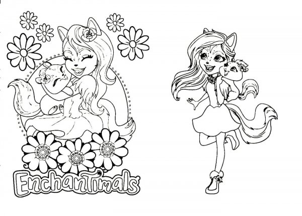 Разукрашки Энчантималс Фелисити